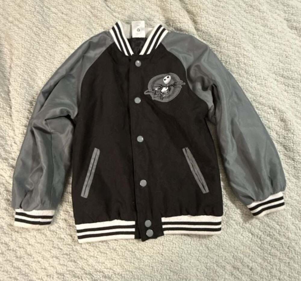 Disney The Nightmare Before Christmas Jack Skellington Varsity Jacket Size 5/6